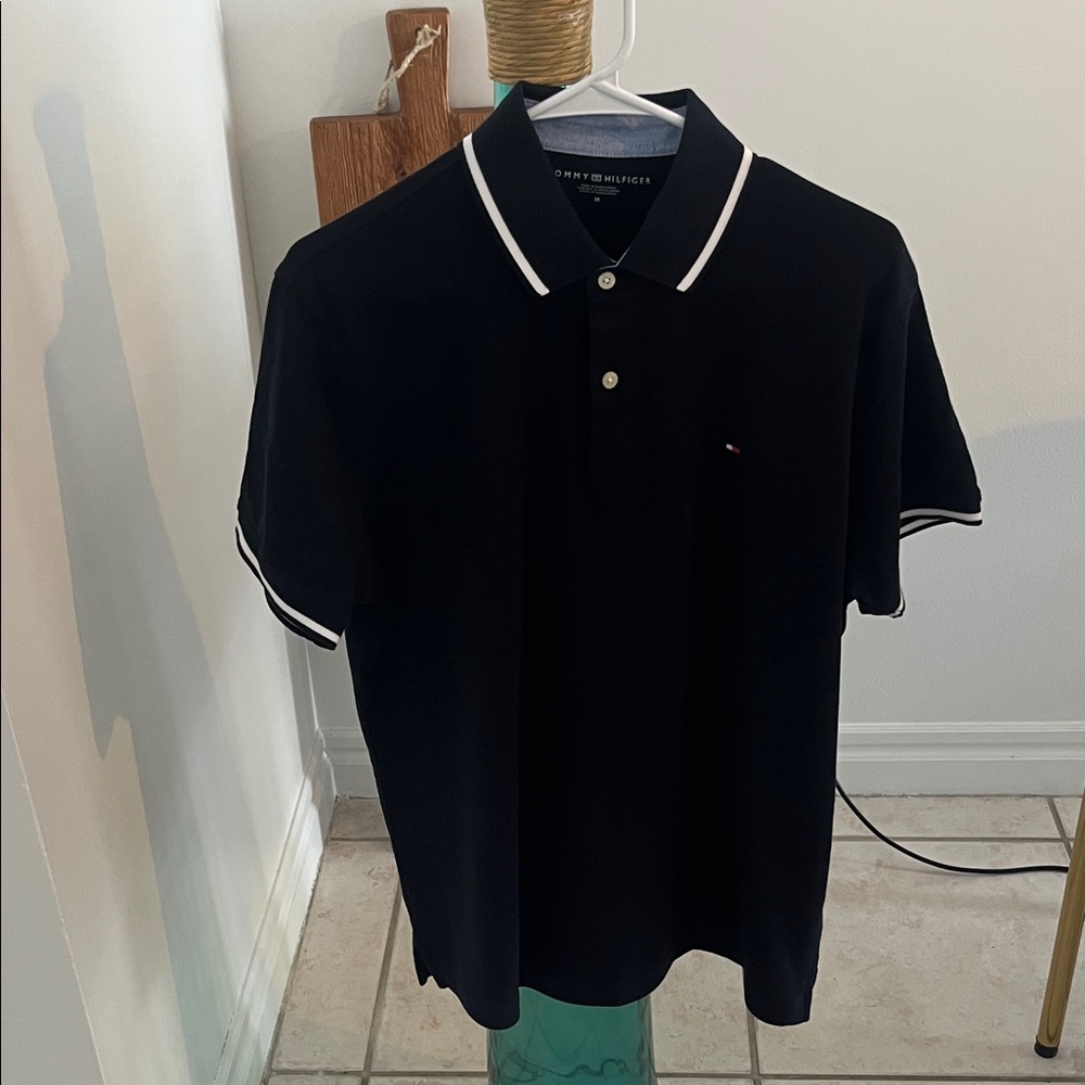 Tommy Hilfiger Men's Polo Shirt with White Trim